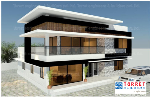 "elevation in Kerala" "modern contemporary house " " elevation in Thiruvananthapuram" "builders in Thiruvananthapuram" "modern plan" "house plan"